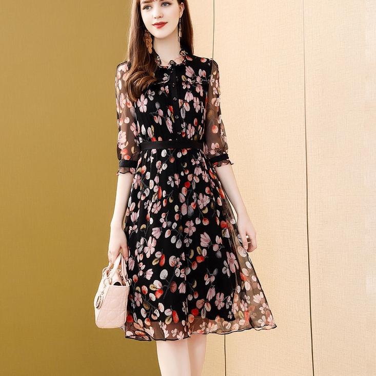 Dijamin Miring harga.. COD DERSS/dress bunga/dress bunga korea/dress korea/midi dress korea/long dre