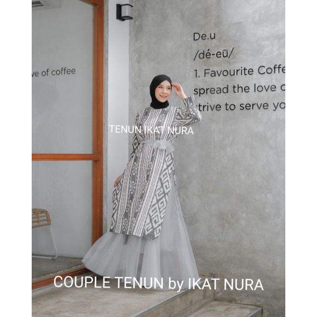 SET SARA ROK TUTU Couple Tenun Baju Kondangan