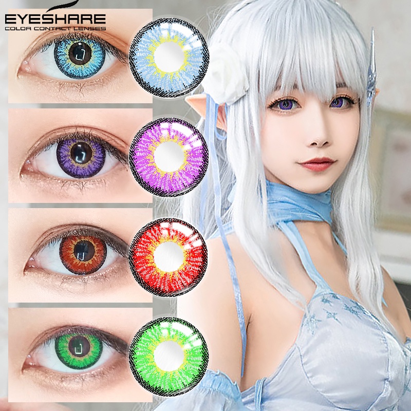Softlens / Kontak Lensa berwarna anime cosplay game Fashion Kartun Naruto Halloween Import Premium Big Eyes/ Soflens Crazy Kosplay - Gratis Lenscase