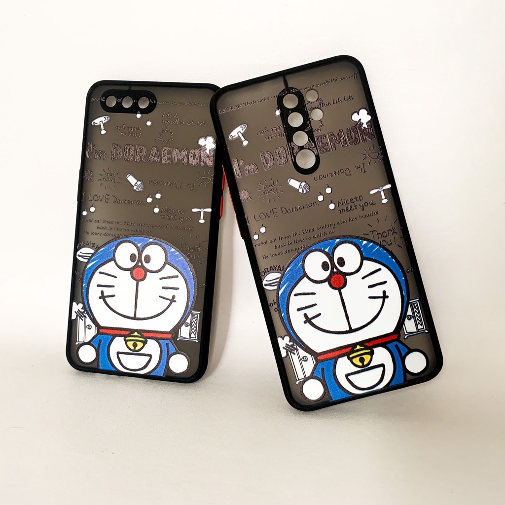 Skin Feel Case Camera Protection Case Doraemon Case FM16 FM18 Xiaomi Redmi 5A 6A 8 9 Prime 9A 9i 9C 10 Note 4 4X 5A 8 9 10 5G Poco X3 M3 Vivo V20 Y11 Y12 Y15 Y17 Y21s Y33s Y20 Y20i Y12s Y30 Y30i Y50 Y91 Y93 Y95 Infinix Hot 9 Play 10 Play Smart 5 Hot 10s