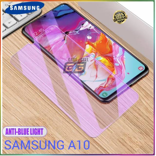 TEMPERED GLASS BLUE RAY SAMSUNG A10 - TG ANTI GORES ANTI SILAU FULL LAYAR SAMSUNG A10 PREMIUM