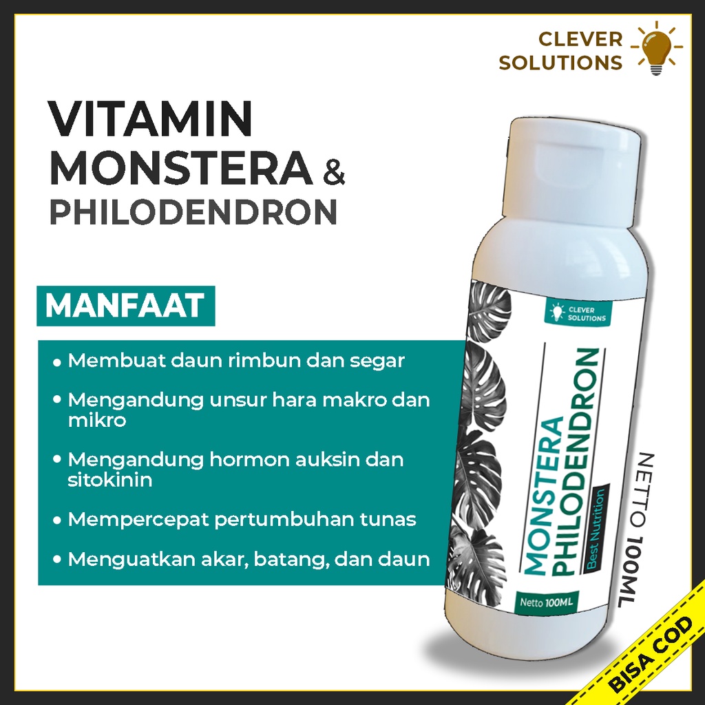 Pupuk Multivitamin MONSTERA dan PHILODENDRON Penggemuk dan Penumbuh Tunas Monstera dan Philodendron