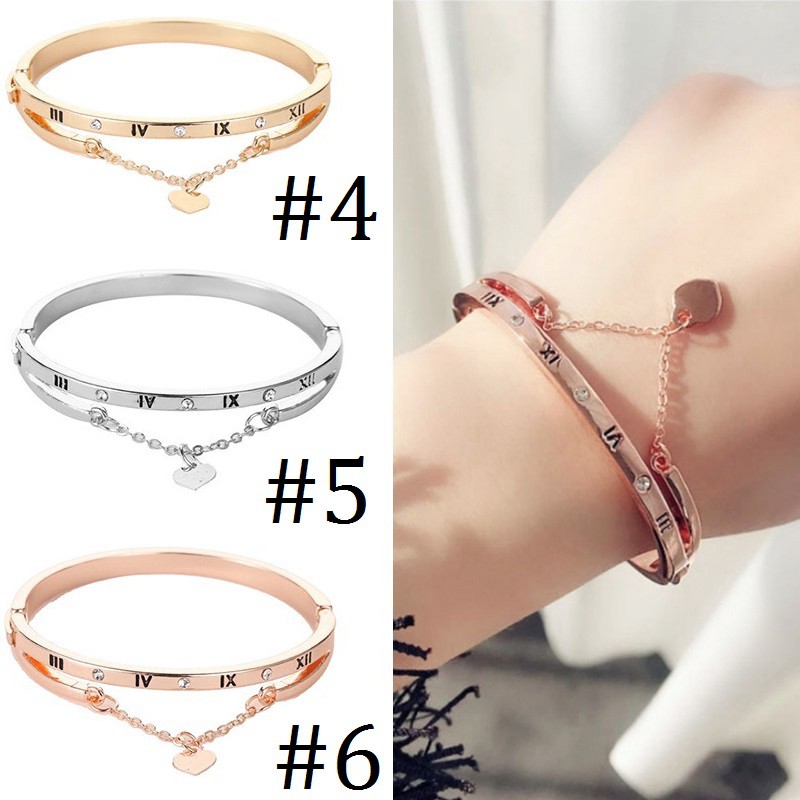 Gelang Pacar Pasangan Perak Titanium Energi Magnetik Hati Love Cinta Gaya Untuk Wanita Bangle