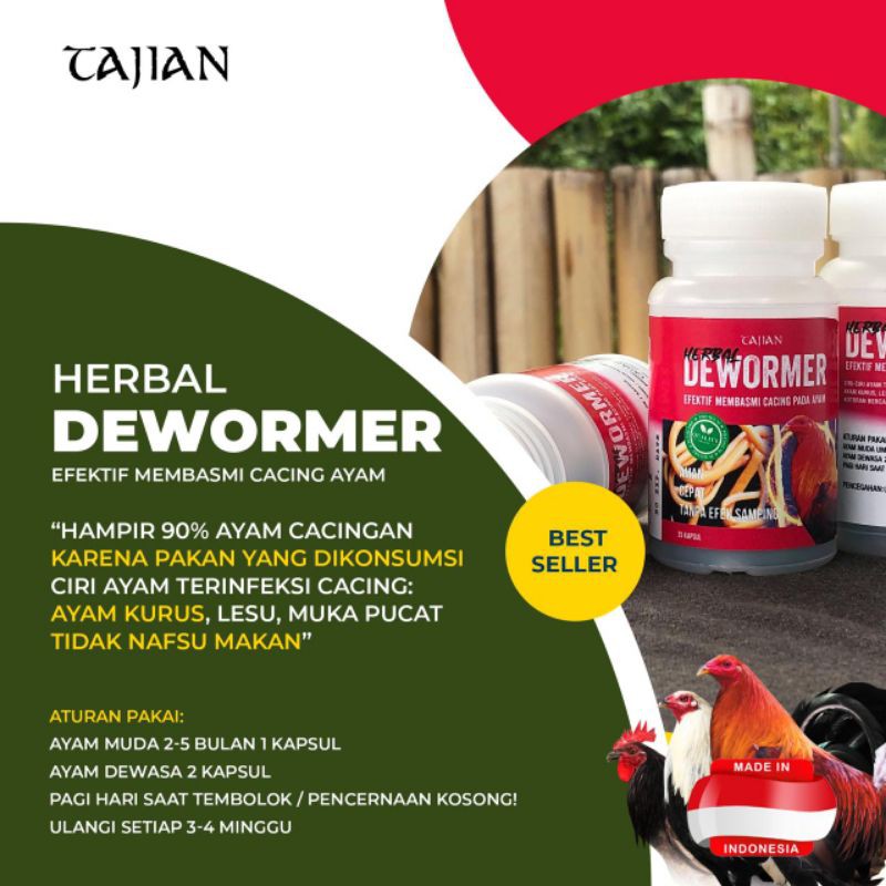 obat cacing Dewormer Tajian - obat cacing ayam