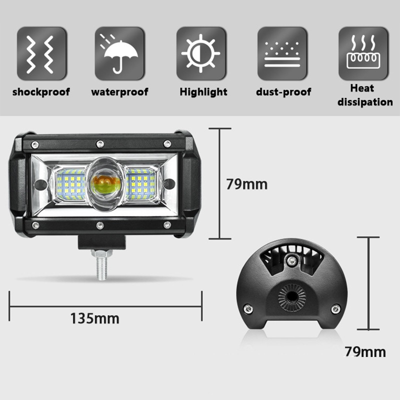 Original Lampu Kerja Led Super Terang 5 105w Untuk Mobil Jeep Truk Suv Atv Traktor Kapal Motor