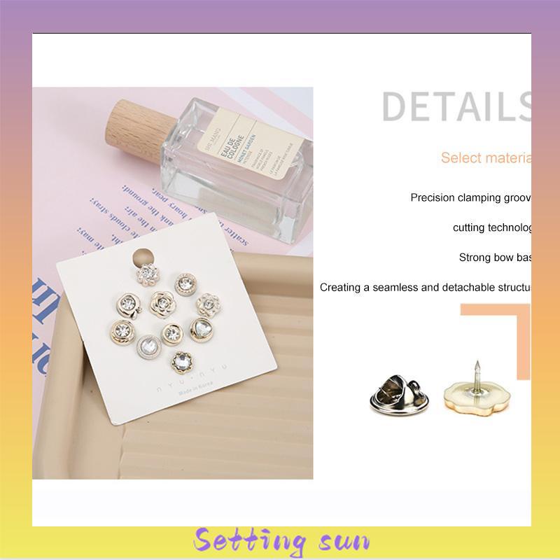 Tak Terlihat Tanpa Tombol Jahit Pakaian Wanita Yang Dapat Dilepas Sweater Kemeja Kardigan Dekorasi TN