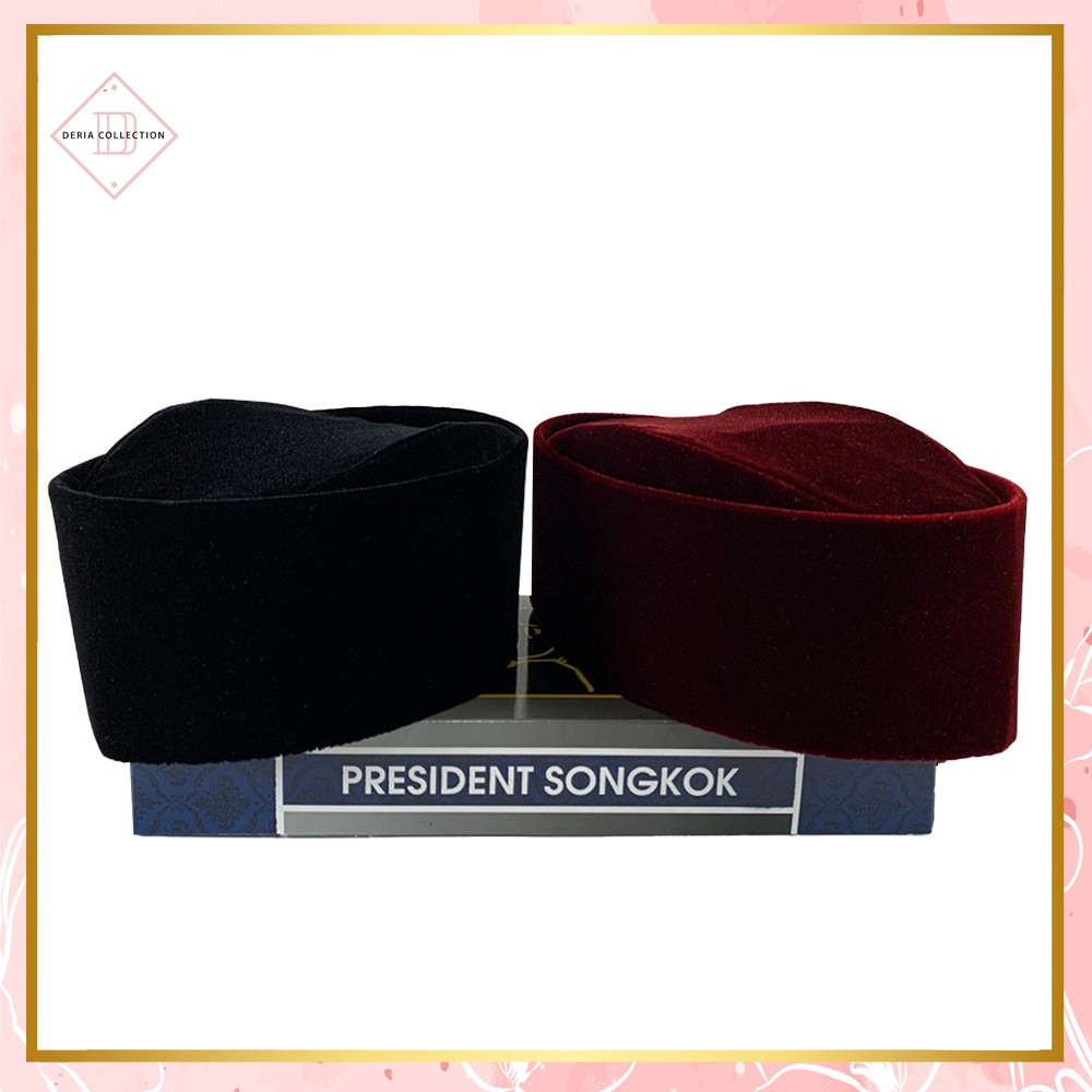 Songkok Hitam AWANG SUSUN Non AC Tinggi 8 9 Cm Peci Sholat Bludru Ukuran Anak Laki Pria Dewasa Santr