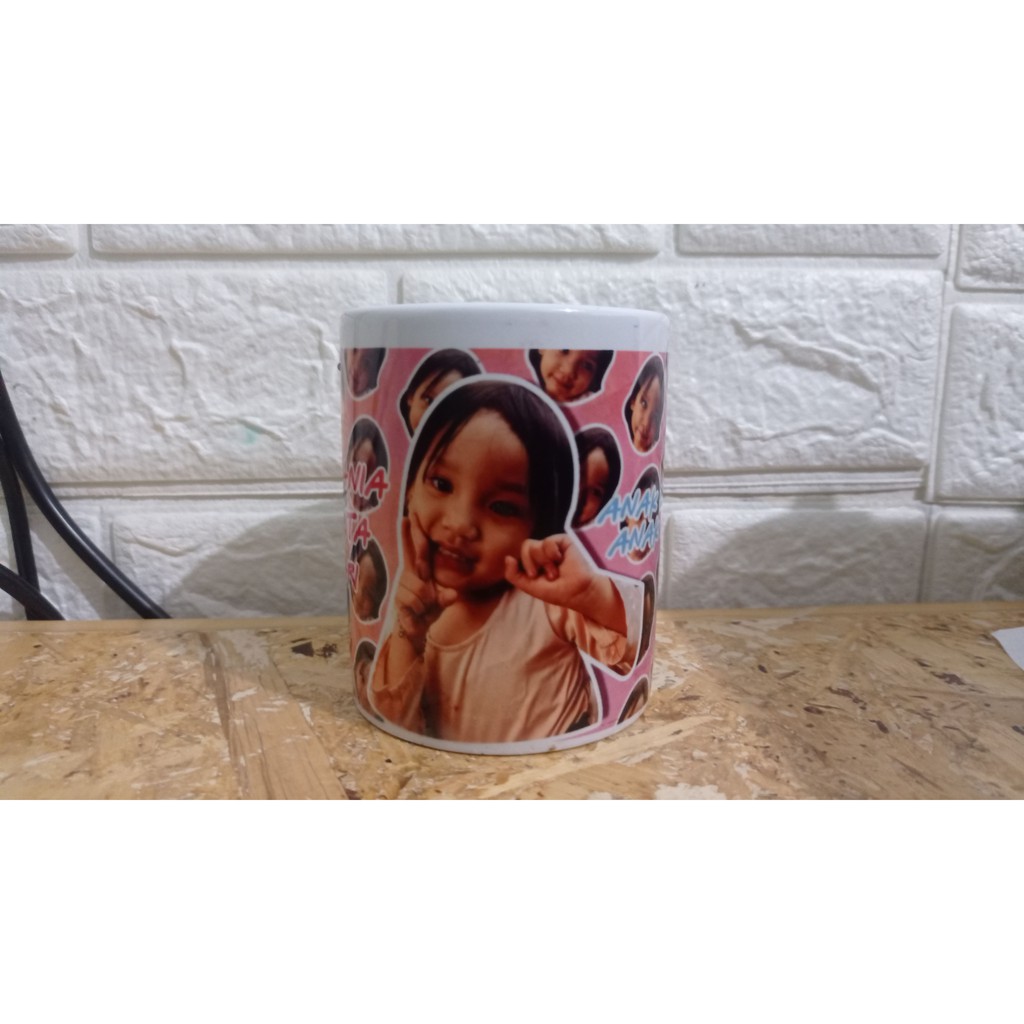 (Free Desain) Mug Gelas Custom Bebas Gambar Murah