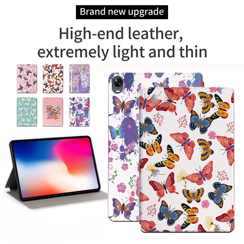 Untuk Oppo Pad 11.0 &quot;(2022) OPD2101 Tablet Cover Flip Leather Case Untuk vivo Pad 11-inch Fashion Fancy Color Butterfly Series Stand Casing