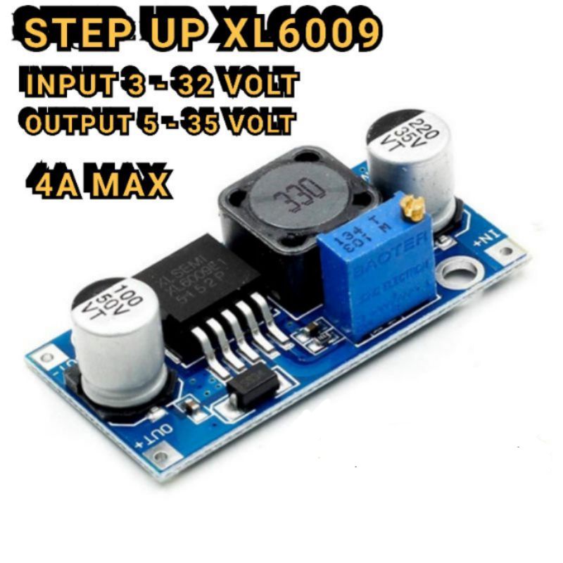 STEP UP XL6009 4A DRIVER DC TO DC ADJUSTABLE XL 6009 4 A dtep up dc xl 6009