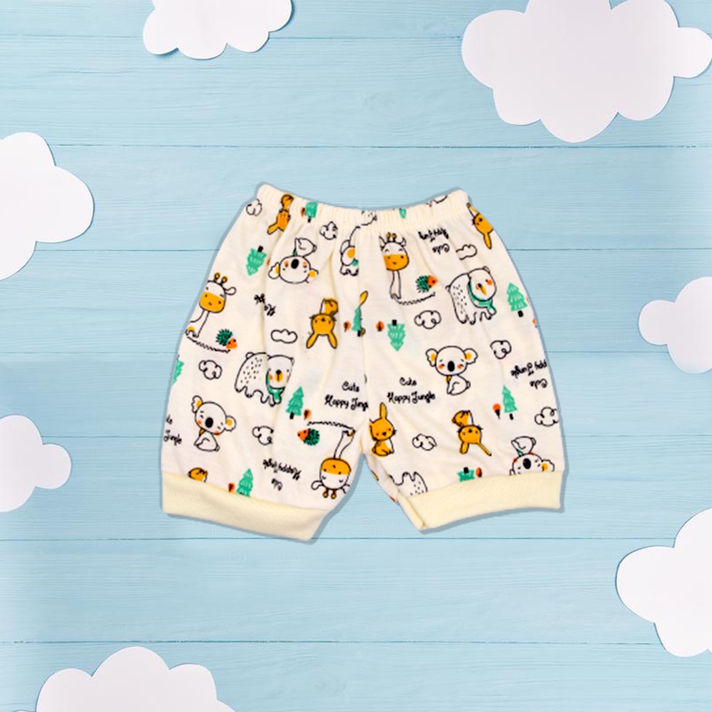 Baby set baju dan celana pendek motif lucu