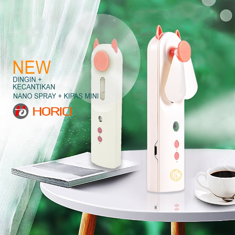 HORICI 2in1 KIPAS NANO SPRAY/ READY STOCK/KIPAS GENGGAM MINI/ PROMO/ NANO SPRAY