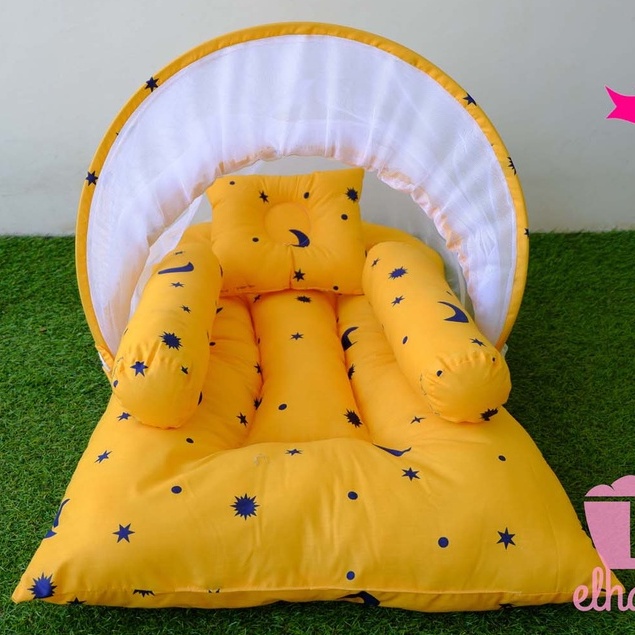 Elha baby Kasur Bayi Lipat Berkelambu/ Tempat Tidur Bayi / KASUR / KASUR LIPAT Baby