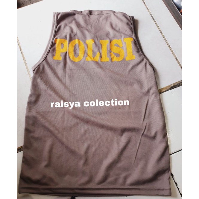 kaos singlet polisi / kaos singlet polri / kaos singlet coklat tribrata