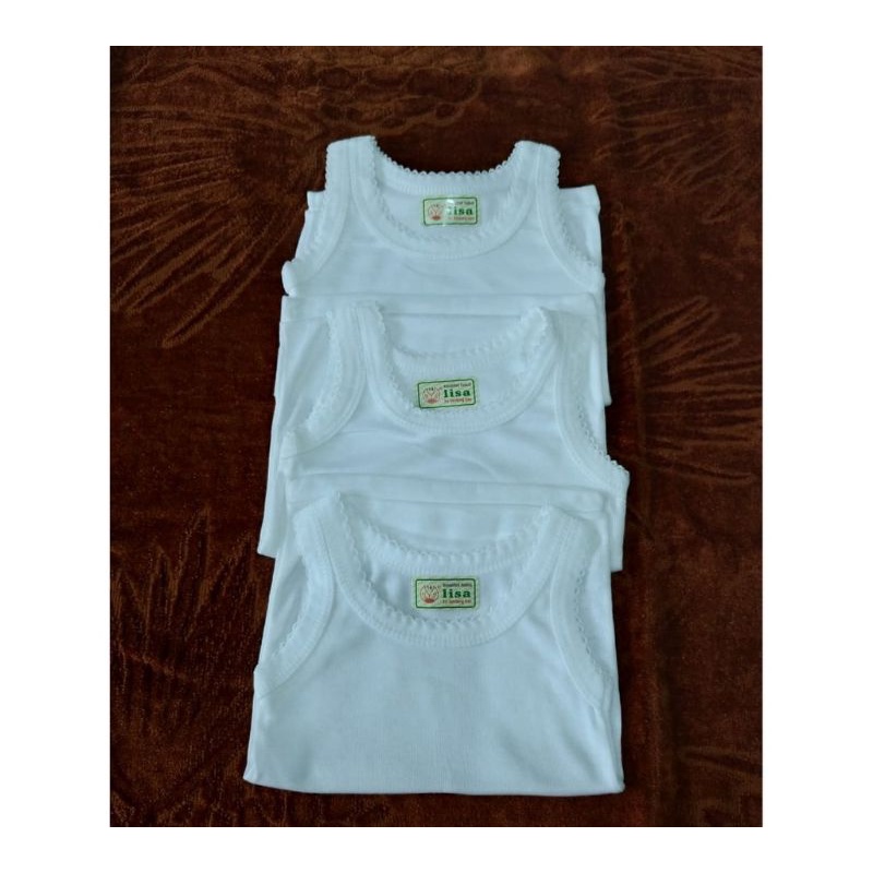 6PCS SINGLET BAYI MERK LISA HIGH QUALITY-KAOS DALEM BAYI NEW BORN-SINGLET BAYI