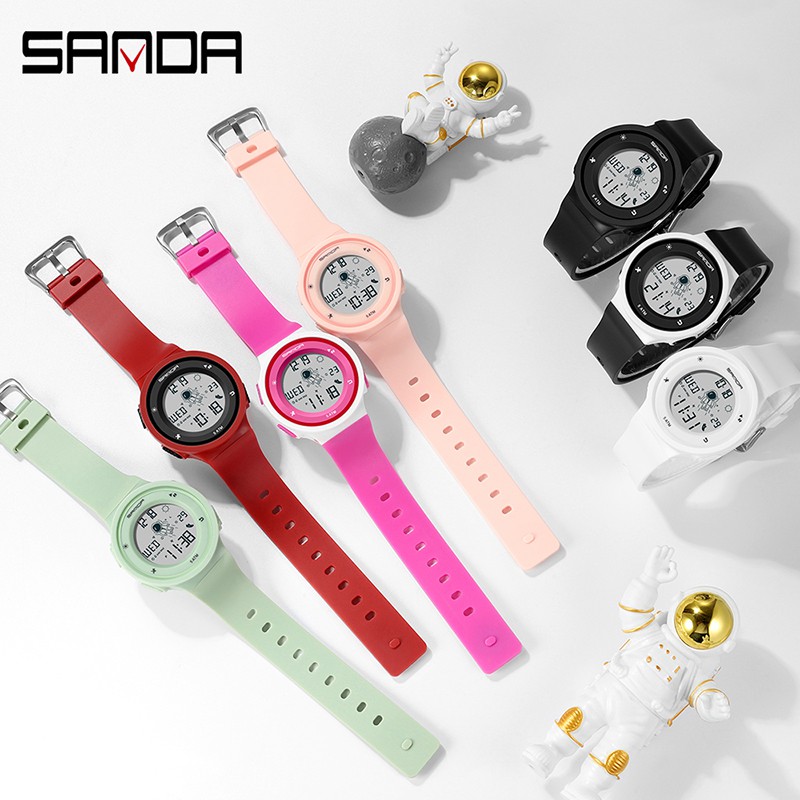 SANDA 2121 Jam Tangan Wanita Pria Digital Tali Rubber Shockproof Anti Air WATCHKITE WKOS