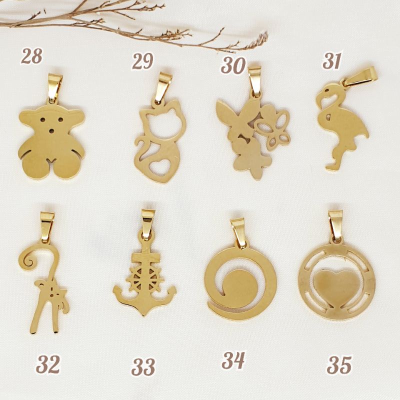 Liontin titanium asli fashion anti karat&amp;alergi LT-1