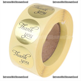 500Pcs Roll Stiker  Label Desain  Thank  You  untuk 