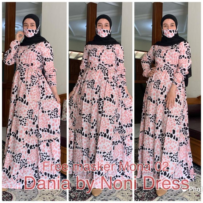 Daster arab NONI DANIA Maxi Dress Gamis Rayon Super Klok