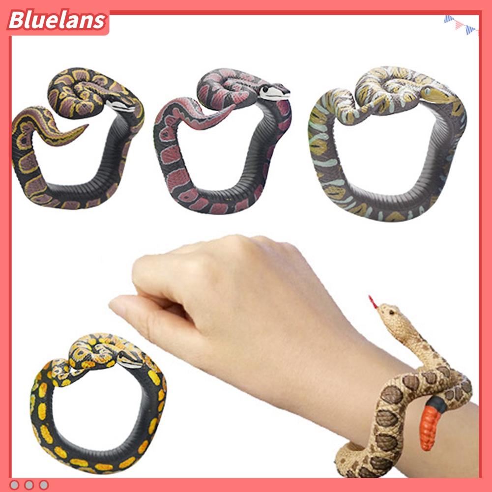 Mainan Gelang Ular Ular Python Bahan PVC Untuk Perlengkapan Pesta Halloween