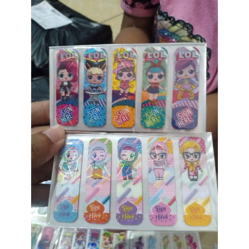 

(8gr) Pembatas buku plastik / sticky notes hologram