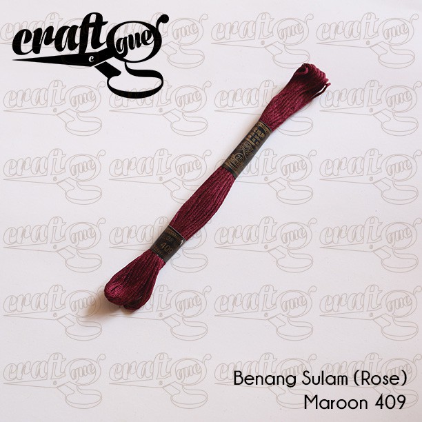 Benang Sulam (Rose) MAROON (Code 406-410)