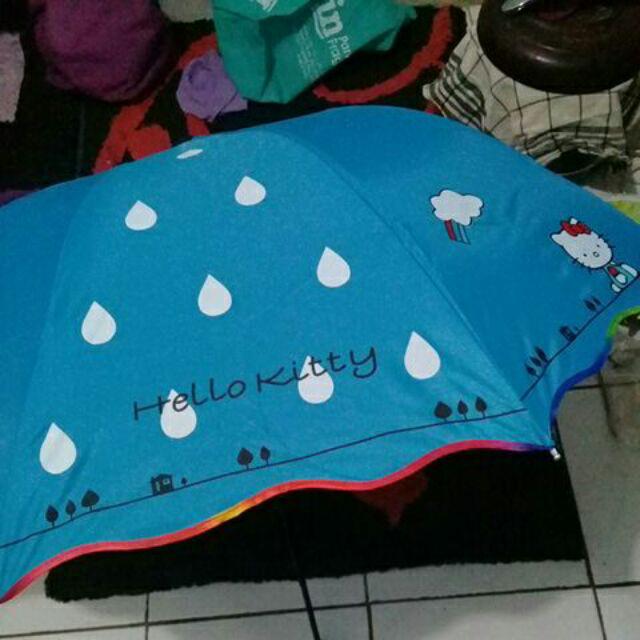 Payung Lipat Motif Hello Kitty Kuat Kokoh Anti Uv Nagoya Nf-417