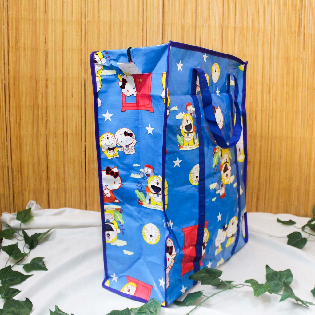 Travelbag Besar Tas Baju Besar Travel Bag Lipat Jumbo Bahan Plastik Tas Pakaian Besar Doraemon Serbaguna Murah