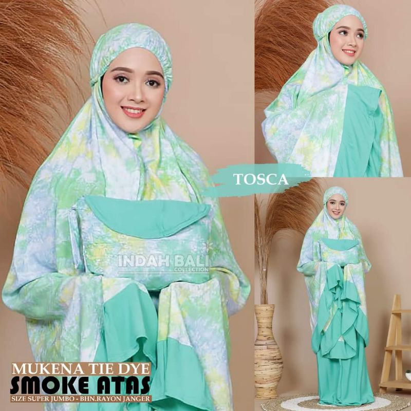 Mukena Bali Smoke Tie Dye Motif Atas