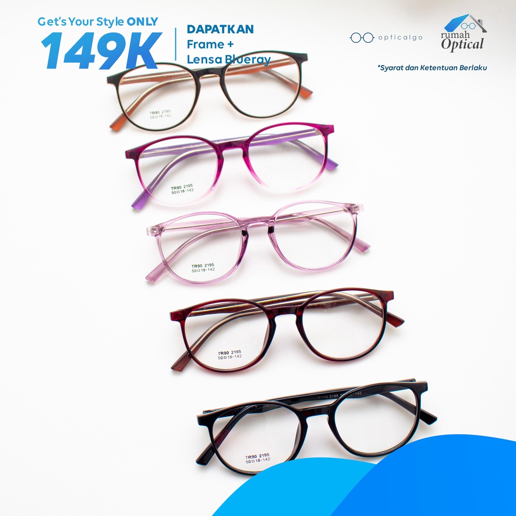 Kacamata Murah Paket Frame + Lensa Photochromic/Antiradiasi UV/Blueray/Bluechromic  Pria dan Wanita 