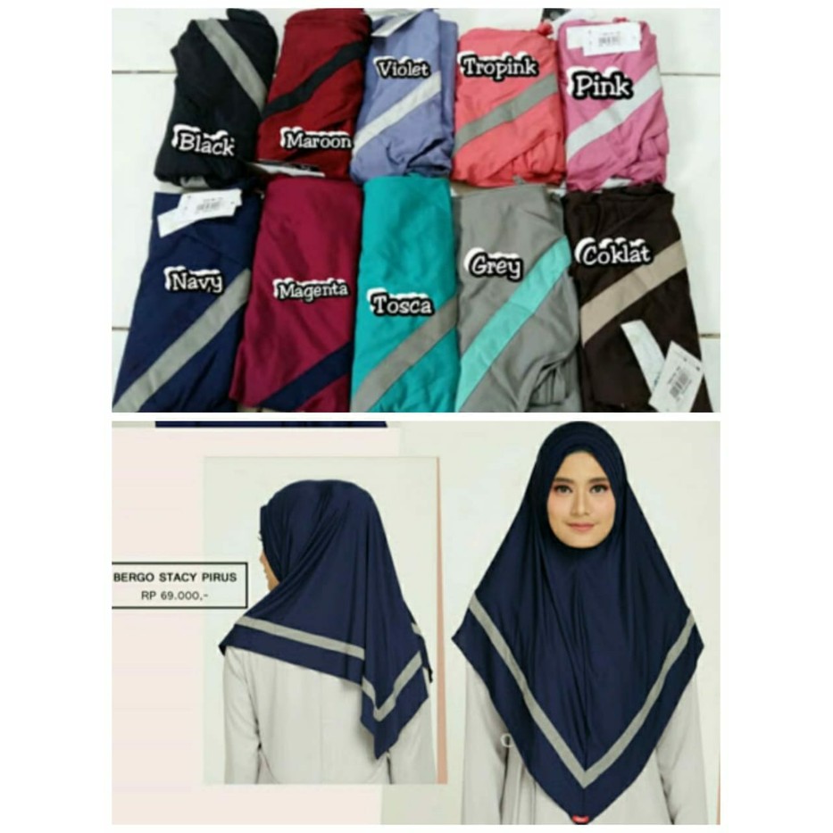 ZOYA bergo stacy pirus - Biru Muda Grosir Murah