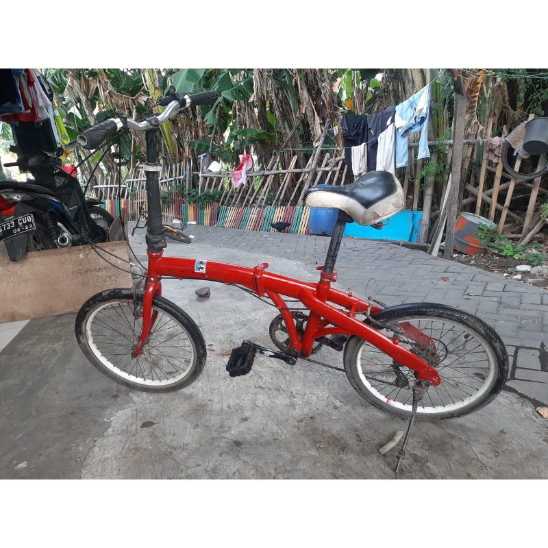 sepeda lipat second red