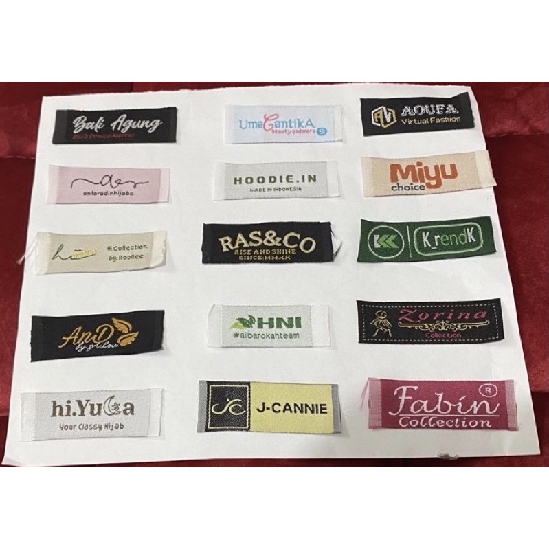 Label hijab High Density 2000 pcs