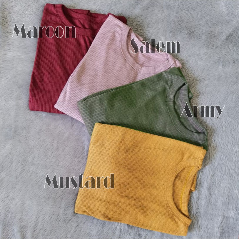 LONG TUNIK BAHAN RIB RAJUT BEST QUALITY