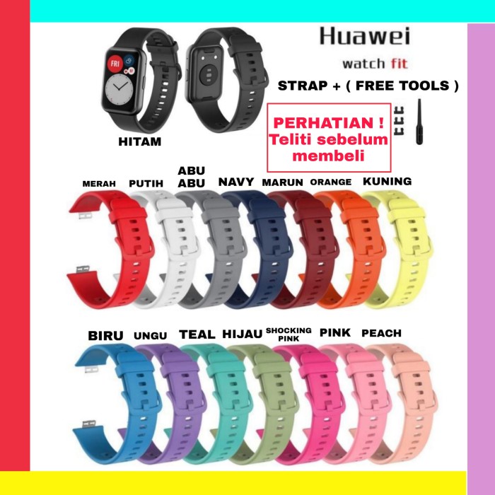 HUAWEI WATCH FIT STRAP TALI JAM HUAWEI WATCHFIT SMART WATCH - Putih