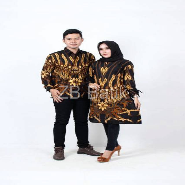 ZB Batik - Maura Couple - Sania Ruffle Batik Couple Ori Ndoro Jowi Garansi Termurah Shopee