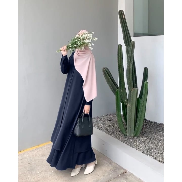 Syahila Setelan Wanita Rok Tunik One Set Terbaru 2021 / Baju Wanita Muslim
