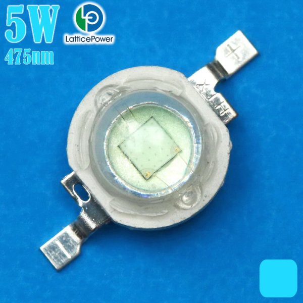 Led HPL 5 Watt 475NM 480NM ICE BLUE LED LATTICE CHIP 56 MIL Akuarium Strobo Lampu Senja