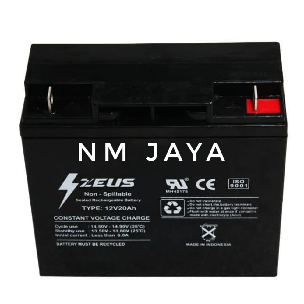 Aki Sepeda Listrik Aki Kering Baterai Sepeda Listrik Zeus 12V 20Ah 12 V 20 AH ISO9001