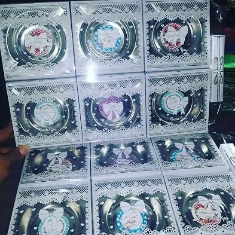 Asbak Stenlis + Mika Lembaran| Souvenir Pernikahan | Souvenir Khitanan 50 Pcs
