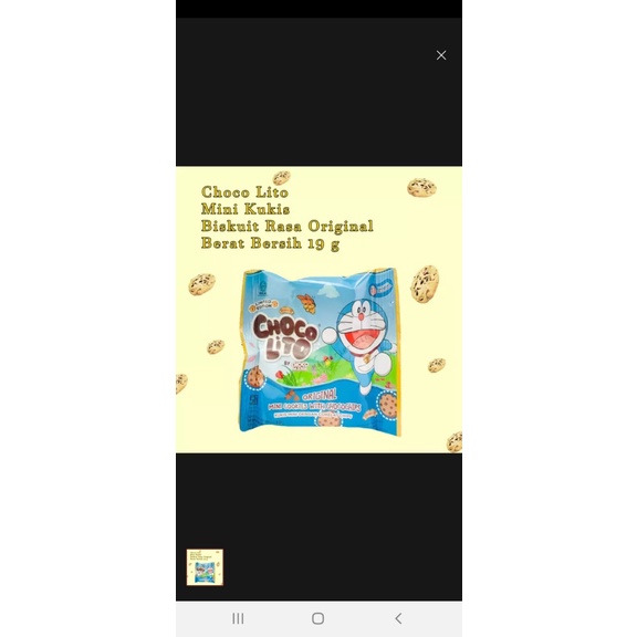 Nunu_0273 Choco Lito Mini Cookies With Chocochips Isi 10 Bks Edisi Doraemon