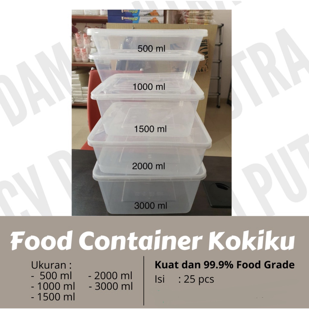 Jual Kotak Makan Plastik 3000ml Plastik Thinwall Food Container Kotak Kue Donat Merk Kokiku 5694