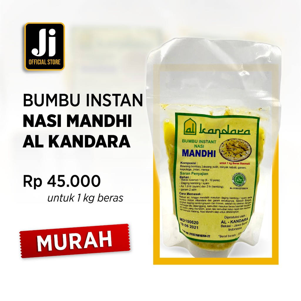 Bumbu Instan Nasi Arab Mandhi MURAH Alkandara Masakan Yaman Timur Tengah Enak Lezat Mudah Buatnya