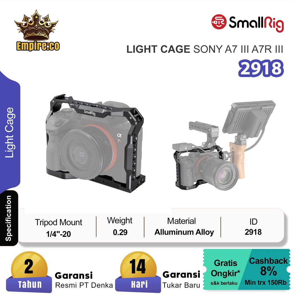 SmallRig Light Cage for Sony a7 III/a7R III/a9 2918