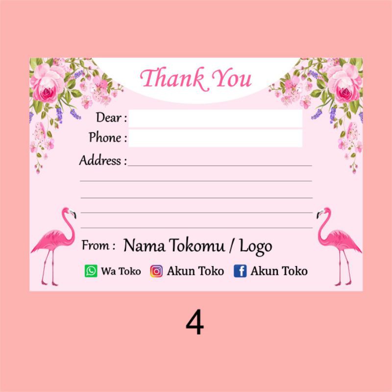 Sticker label pengiriman olshop custom / label pengiriman olshop / shipping sticker-4