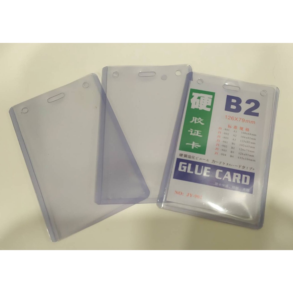 

Name Tag Plastik / Tempat ID Card Kartu Nama Super Clear - Glue Card B2