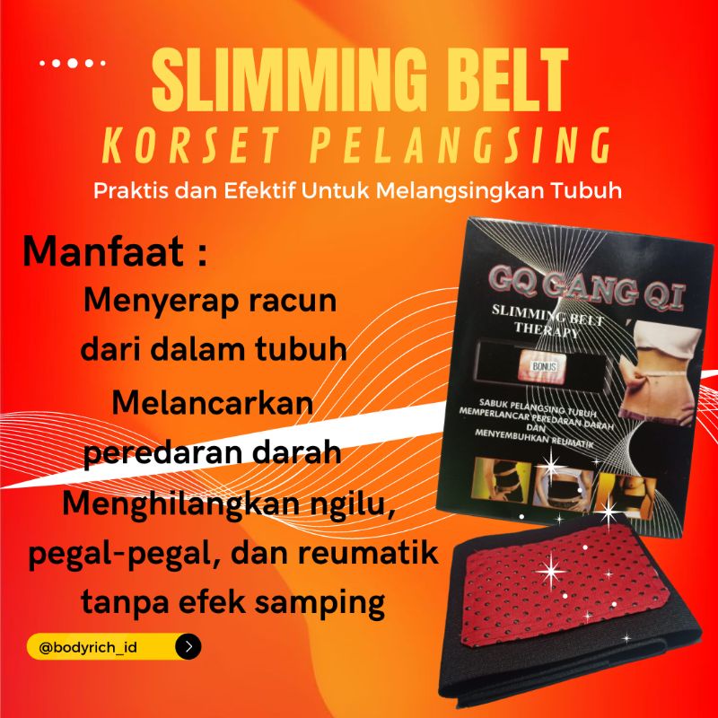 Korset Pelangsing Jumbo  Pengecil Perut  Buncit Pembakar Lemak SLIMMING BELT TERAPY GQ GANG-QI