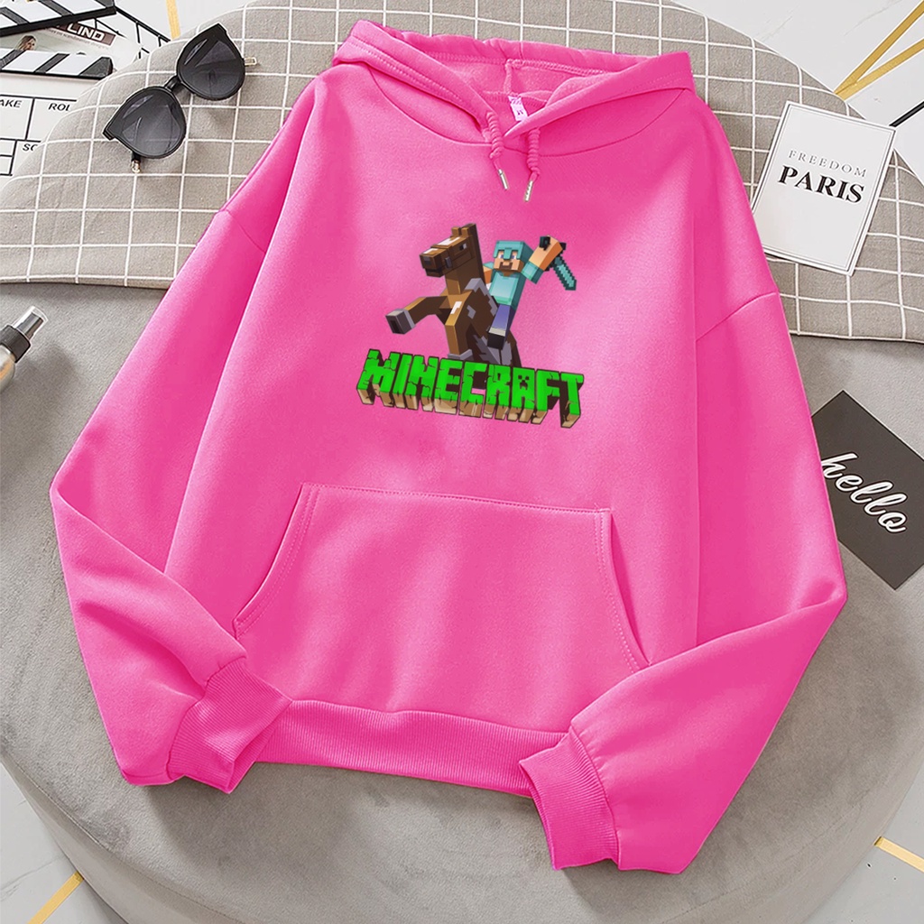 Sweater hoodie anak perempuan HORSE OF MINECRAFT baju anak cewek cowok