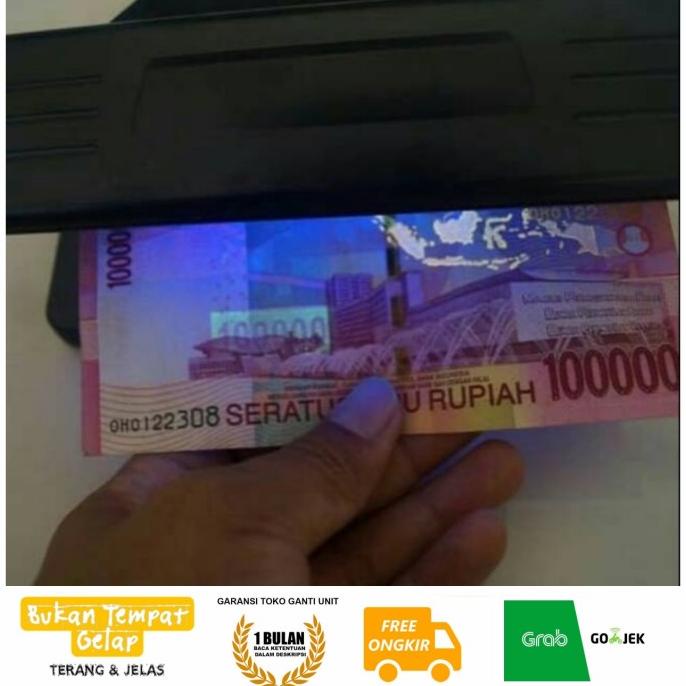 Mesin Uang Palsu / Alat Cek Duit Asli / Diteksi Lampu Sensor BRIlink Termurah