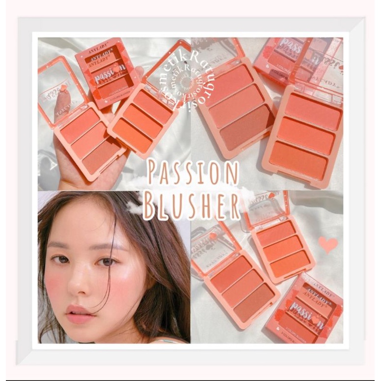 PROMO!!!BLUSH ON PEACH 2 WARNA ANYLADY NO.755/PASSION 3 WARNA NO.889